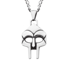 Punk Stainless Steel Mask Pendant Skull Italy Silver Jewelry